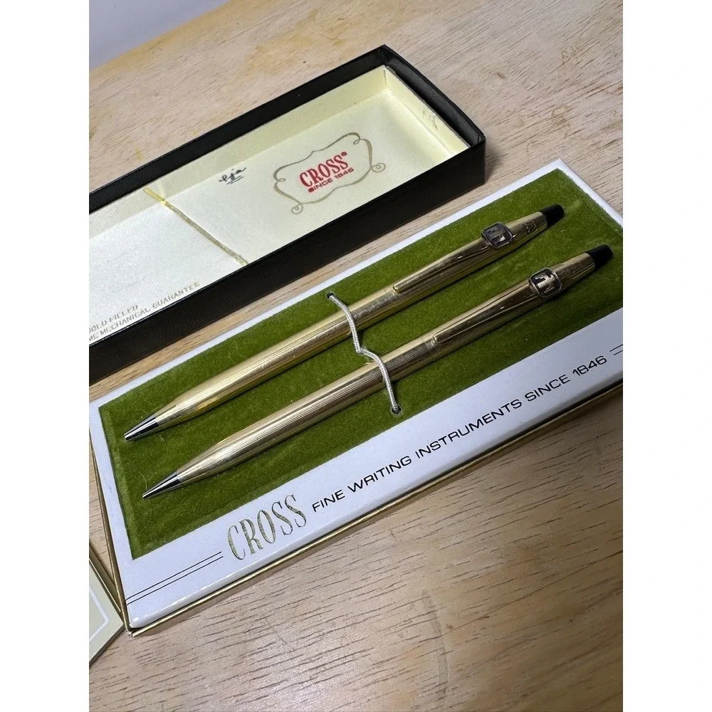 Vintage Cross Classic Century 6601 1/20 12KT Gold Filled Pen & Pencil Set - Work